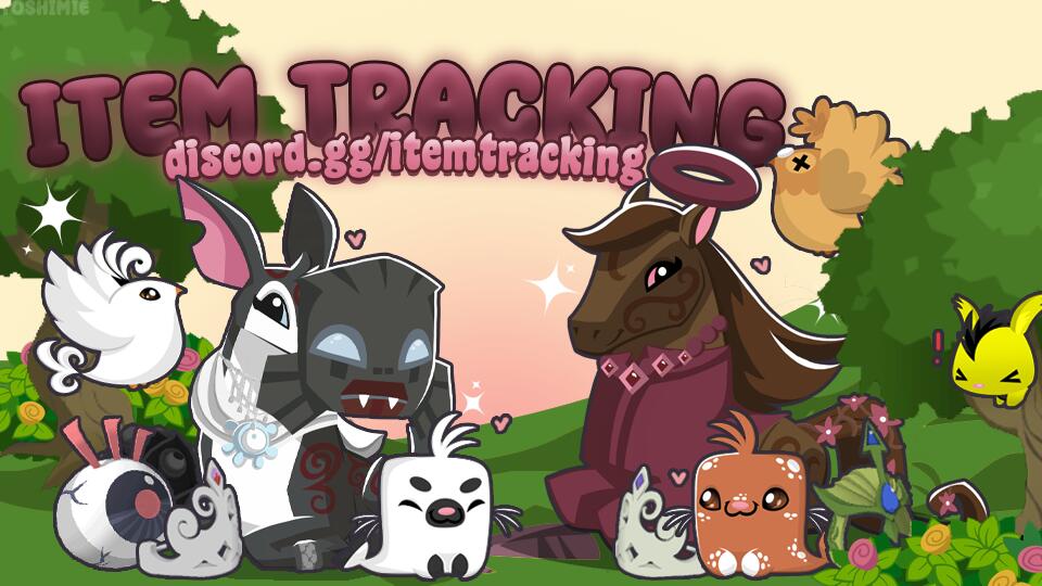 Discovery splash banner for Item Tracking Discord server