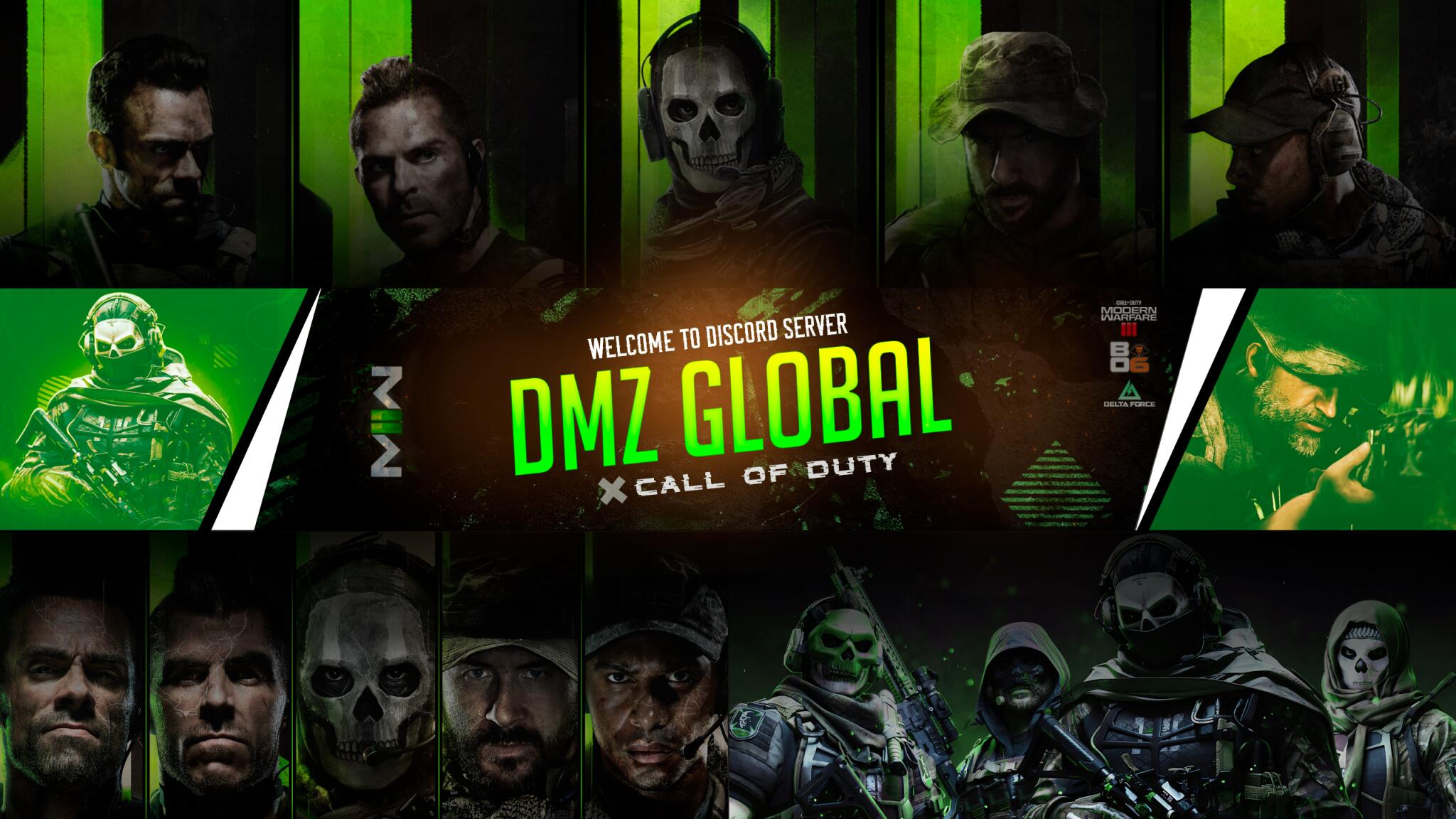 Discovery splash banner for DMZ Global - DMZ/WZ/MW/Zombies: Call Of Duty COD Discord server