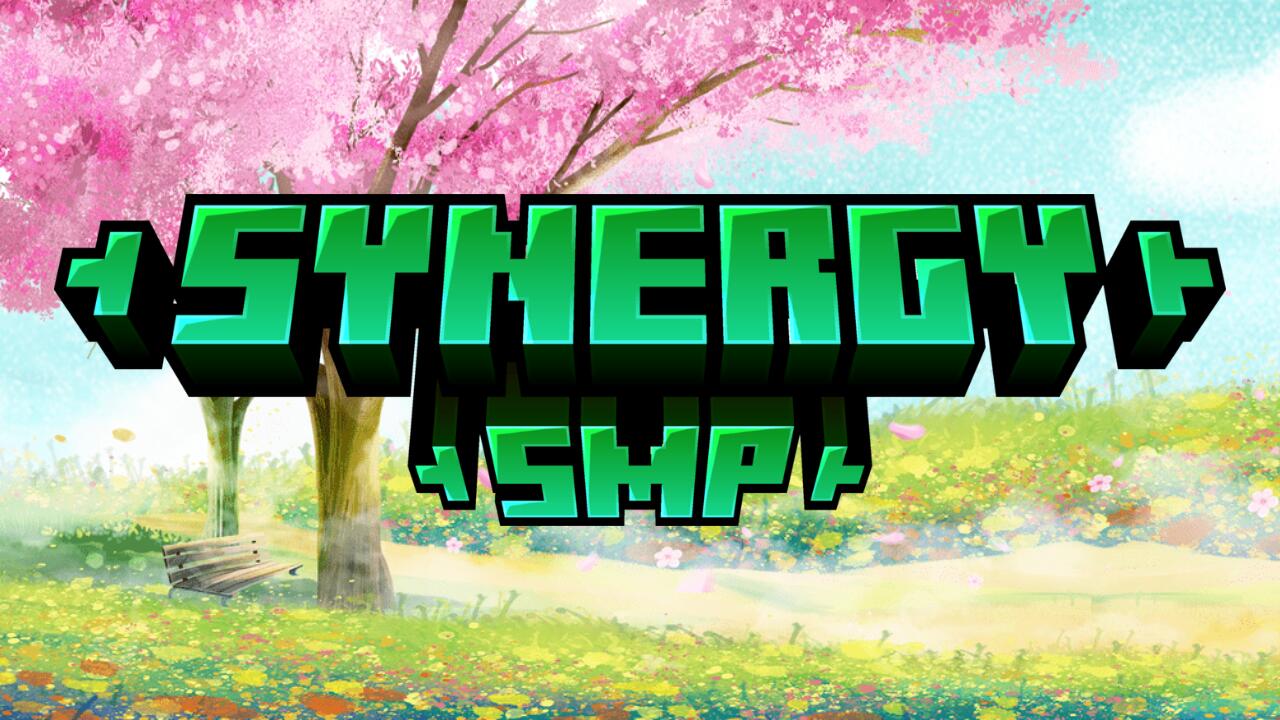 Discovery splash banner for Synergy SMP|Community Discord server