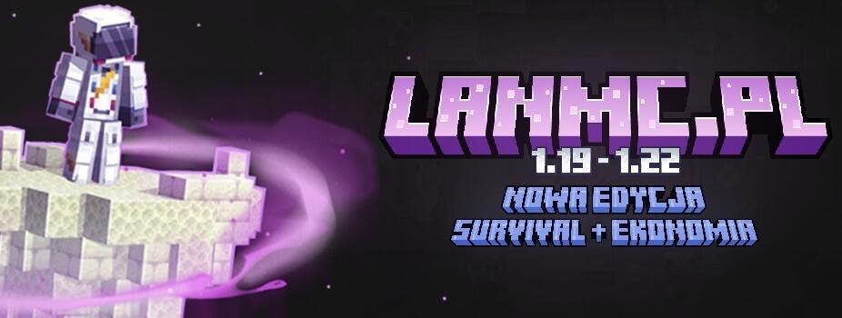 Discovery splash banner for LANMC.PL - Serwer Minecraft 26.1.2 Discord server