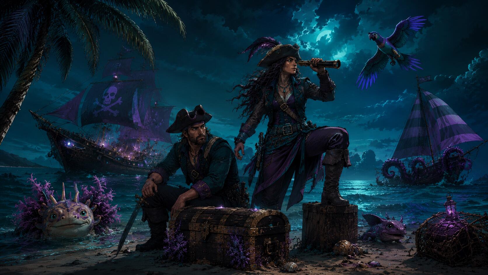 Discovery splash banner for Sea of Souls | ARK: Survival Ascended Discord server