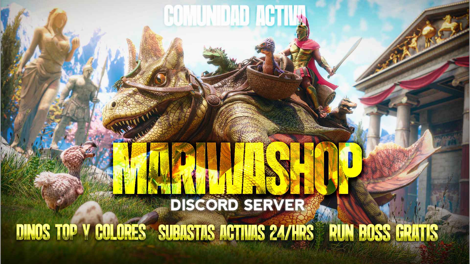 Discovery splash banner for Mercado Ark - MariwaSHOP Discord server
