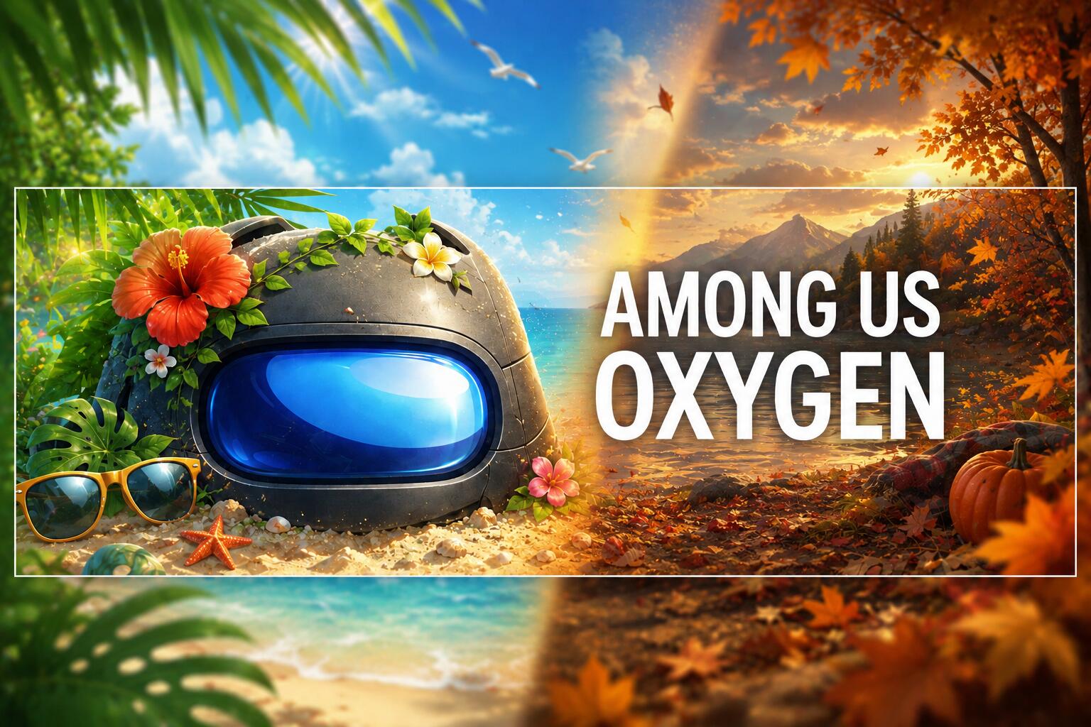 Discovery splash banner for Oxygen | Among Us Discord server