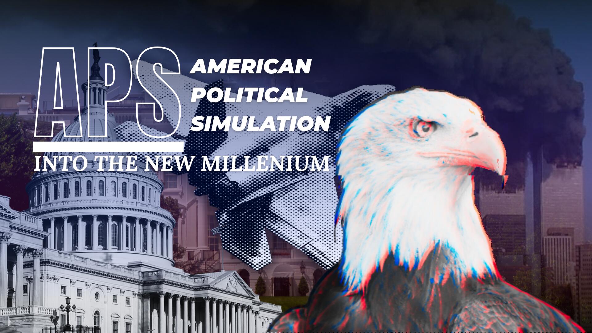 Discovery splash banner for APS | American Political Simulation Discord server