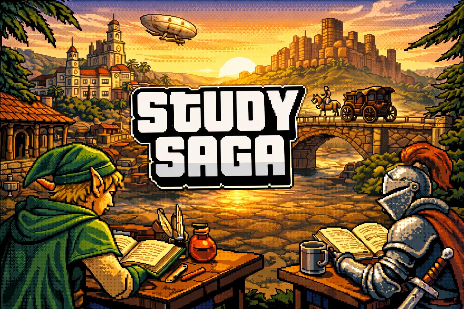 Discovery splash banner for Study Saga - Lofi Pomodoro Sessions Discord server