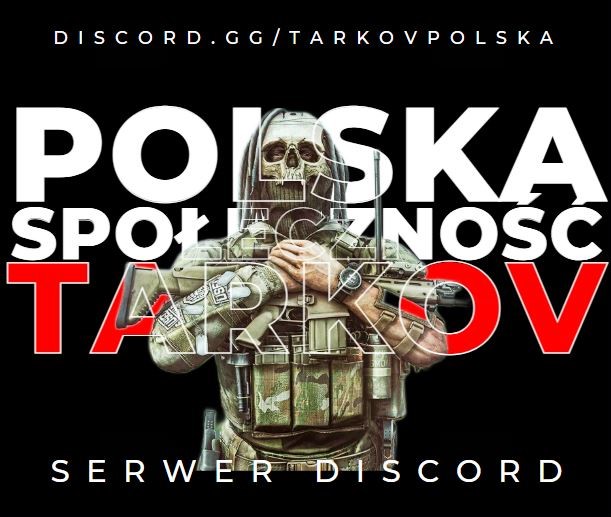 Discovery splash banner for Polska Społeczność Tarkov Discord server