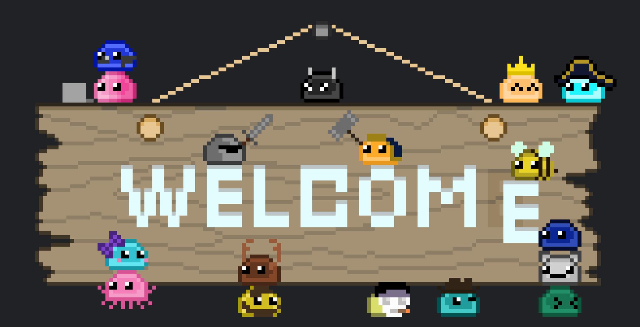 Discovery splash banner for Dungeon Slimes Discord server