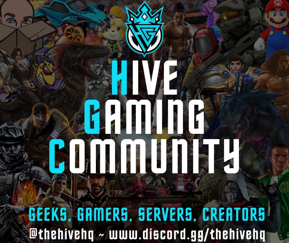 Discovery splash banner for Hive Gaming Community Discord server