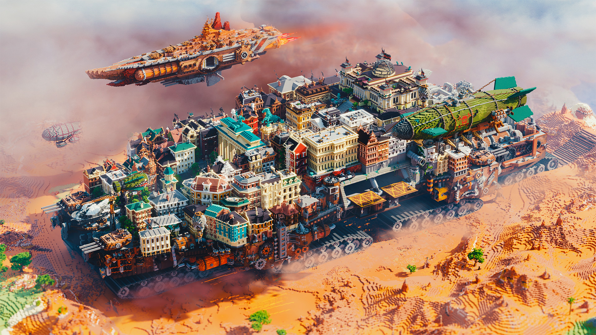 Discovery splash banner for Minecraft Building | ShapeWorks Discord server