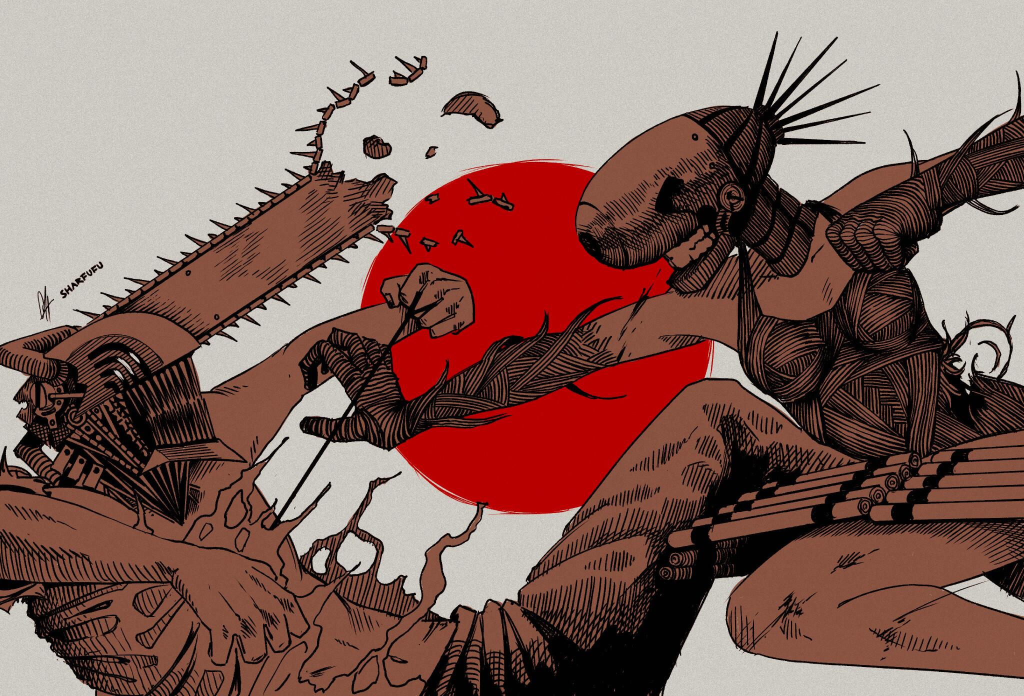 Discovery splash banner for Chainsaw Man Discord server