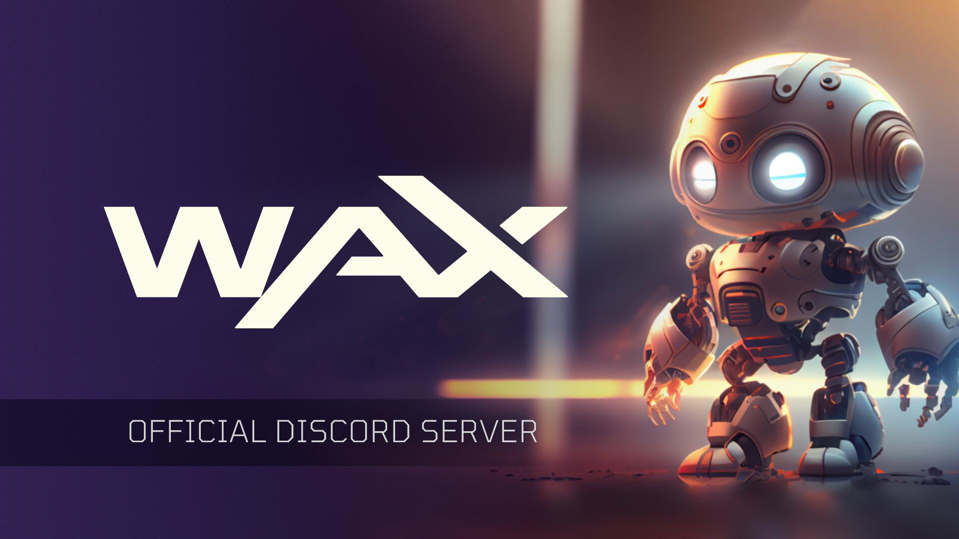 Discovery splash banner for WAX Blockchain Discord server