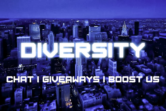 Discovery splash banner for Diversity Discord server
