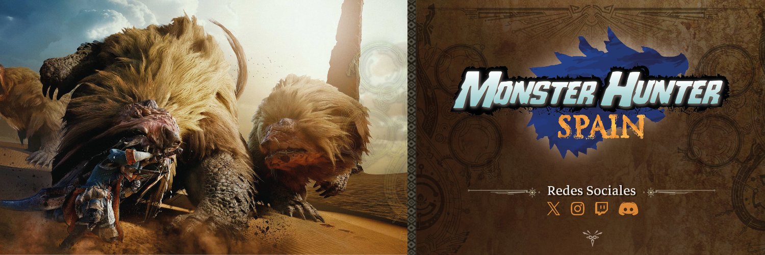 Discovery splash banner for Monster Hunter Spain Discord server