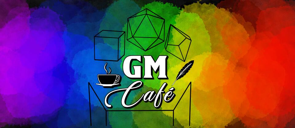 Discovery splash banner for The GM Café Discord server